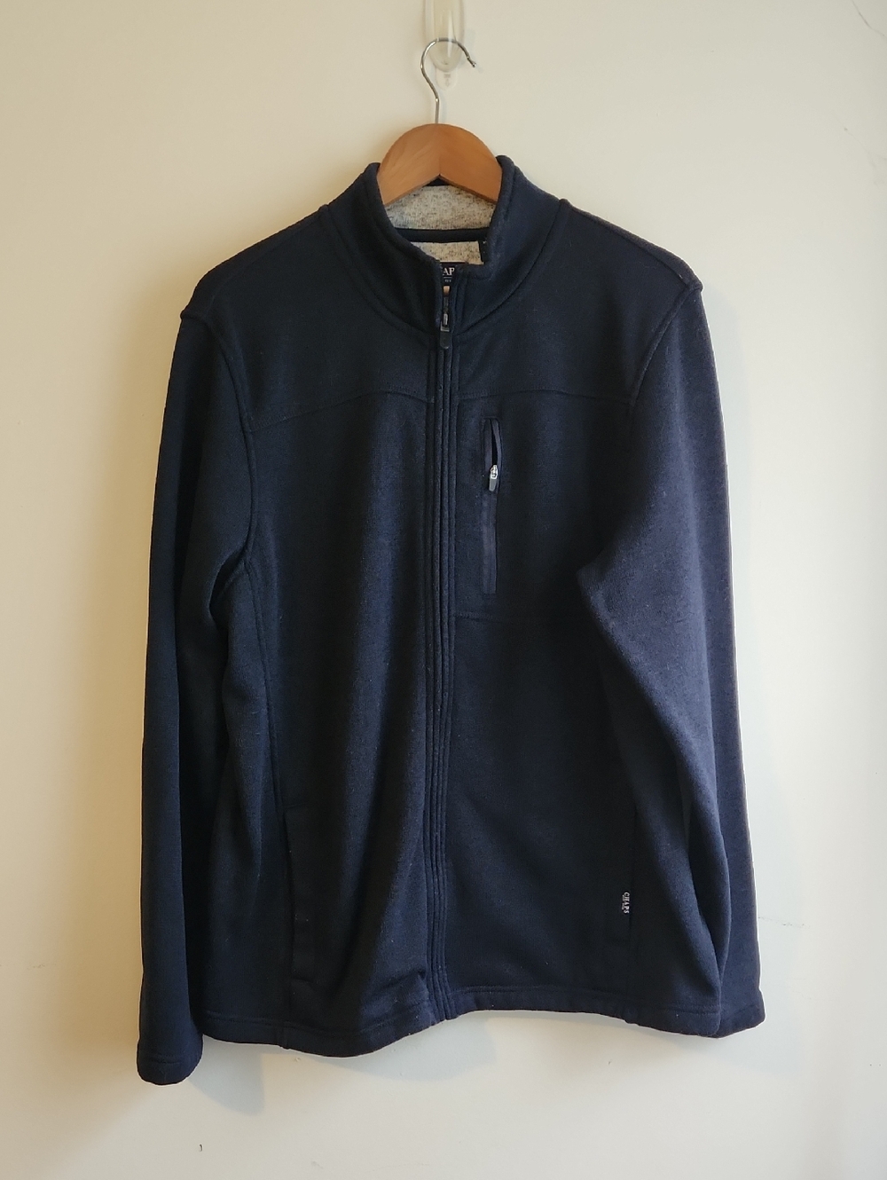 Chaps Zip Up Sweater Navy